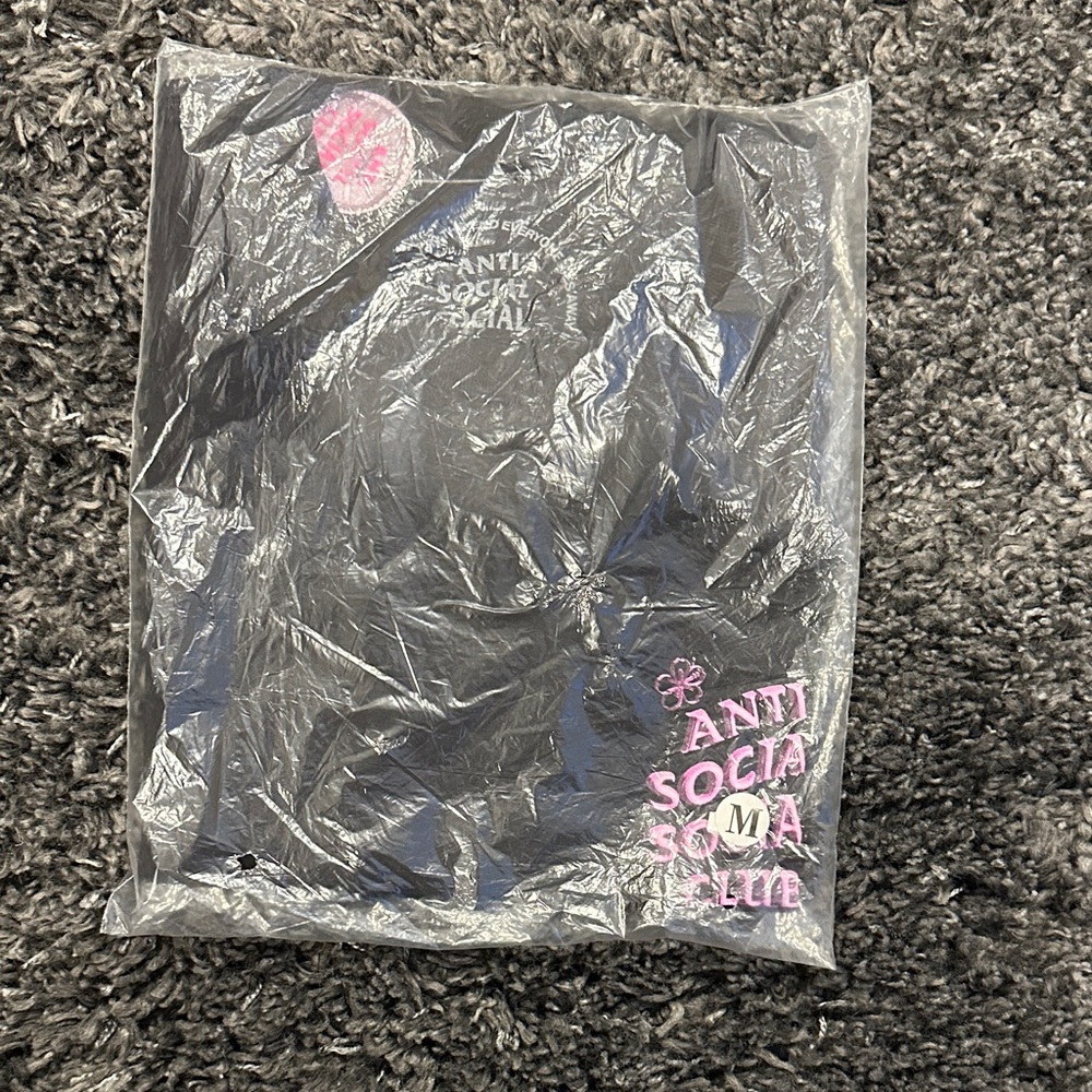 Coral Crush Anti Social Social Club Kids Tee in Black and Pink